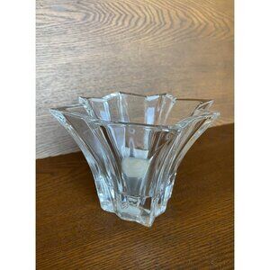 Mikasa NIB Skyline Glass Bowl Candle Holder